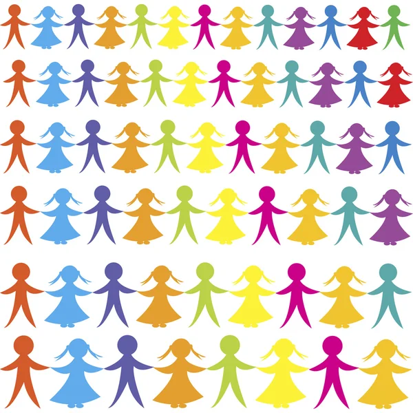 Fundo com crianças coloridas — Fotografia de Stock