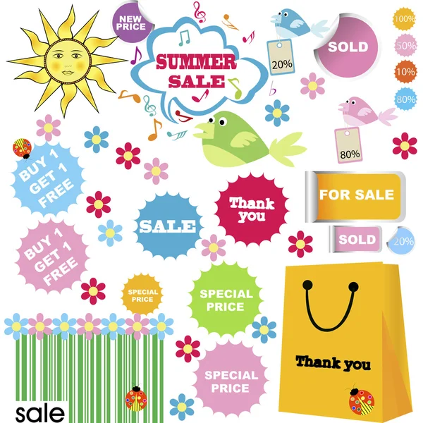 Summer sale set — Stock Photo, Image