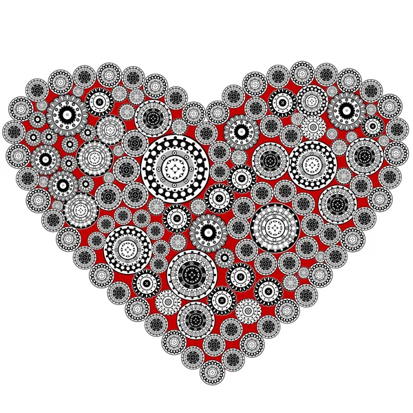 Abstract heart made of grey elements — Stock Photo, Image