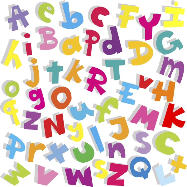Sfondo alfabetico, lettere minuscole e maiuscole — Foto Stock