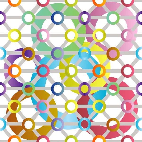Retro-Muster mit farbigen Kreisen — Stockfoto