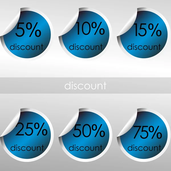 Blue stickers with discount — Stock Photo, Image