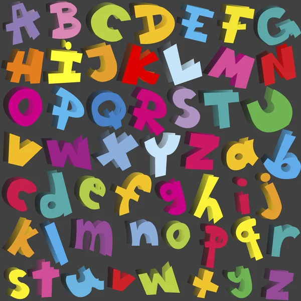 Letras pequenas e maiúsculas do alfabeto — Fotografia de Stock