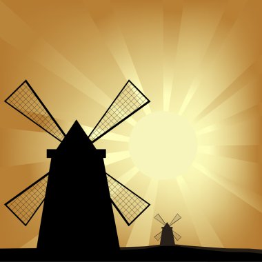 Windmills clipart