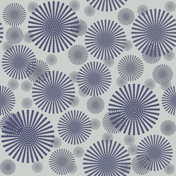 Nahtloses Muster mit grauen Blüten — Stockfoto