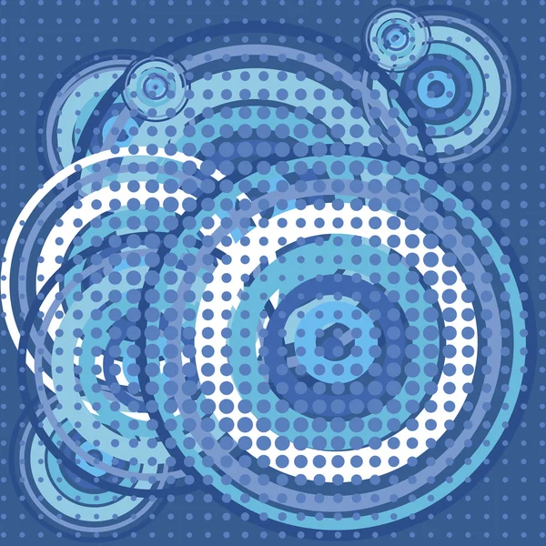 Fond bleu avec des cercles aqua — Photo