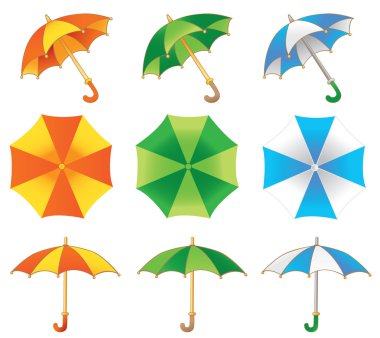 Three umbrella clipart