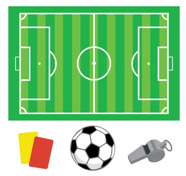 Zöld futballpálya Vektor Grafikák