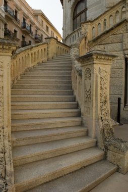 Stairway. Palace of Justice. Monaco clipart