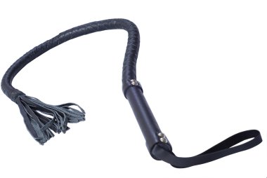 Black Single Tail Whip. clipart