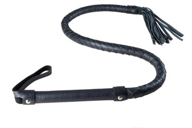 Black Single Tail Whip. clipart