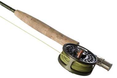 Fly Rod with a Reel and Line clipart