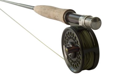 Fly Rod with a Reel and Line clipart