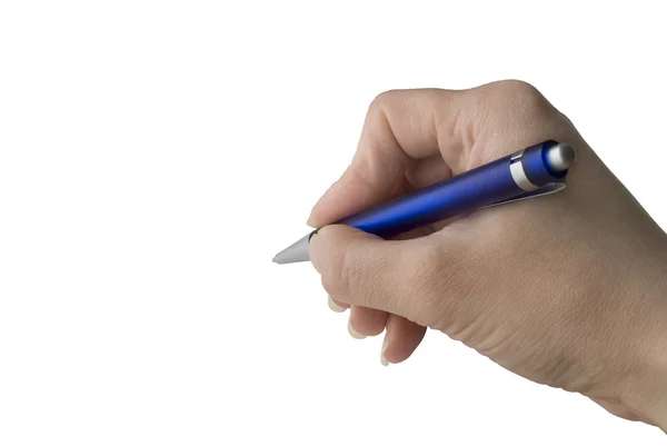 stock image Pen in woman hand