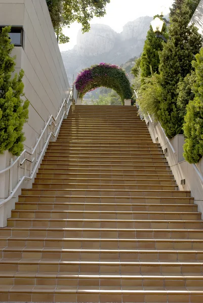 Escadaria. Ao ar livre. Mónaco . — Fotografia de Stock