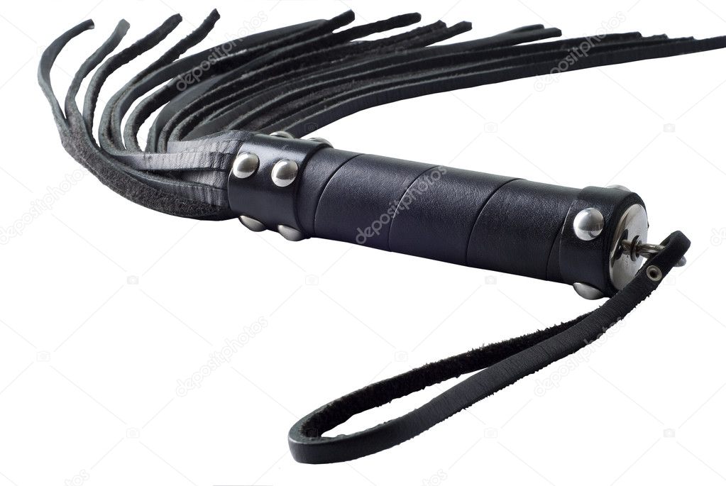 Black Strict Leather Flogging Whip