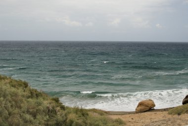 güzel bir deniz manzarası. Kanarya Adası.