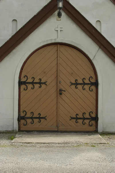 Vchod ze starého kostela — Stock fotografie