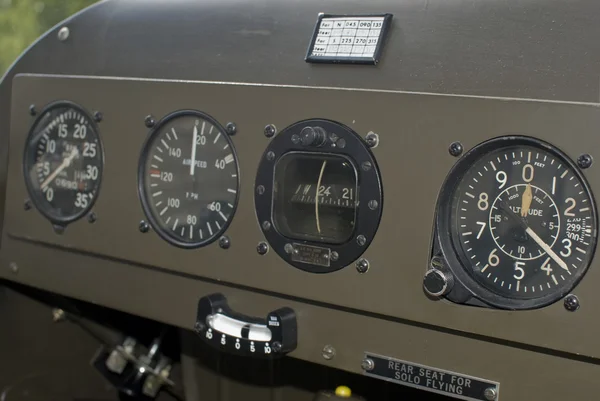 Panel de control de un avión — Foto de Stock