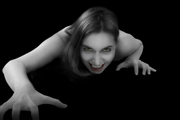 Retrato de un vampiro femenino — Foto de Stock