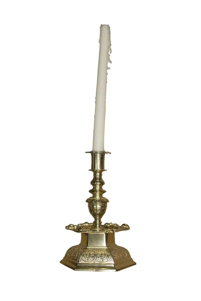 Antique Medieval Golden Candlestick — Stock Photo, Image