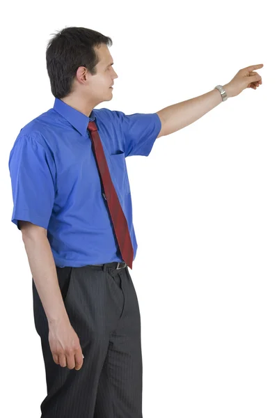 Businessman pointing side — Stock Photo, Image