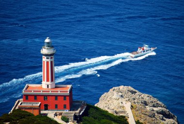 Capri lighthouse Italy clipart