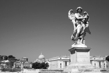 Angel statue rome italy clipart