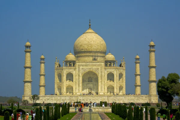 Taj Mahal i Agra, Indien Stockbild