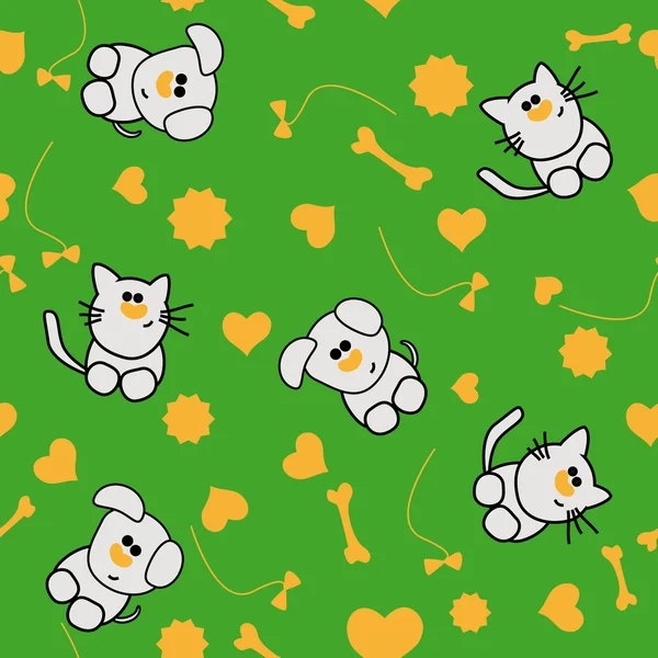 Seamless pattern dog and cat Vector Graphics