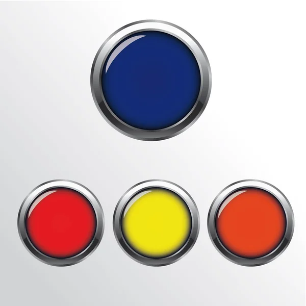 Steel glass button Royalty Free Stock Illustrations