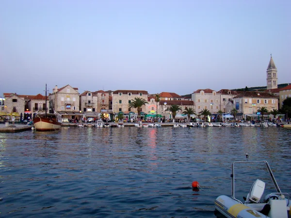 stock image Boats in the Supetar port