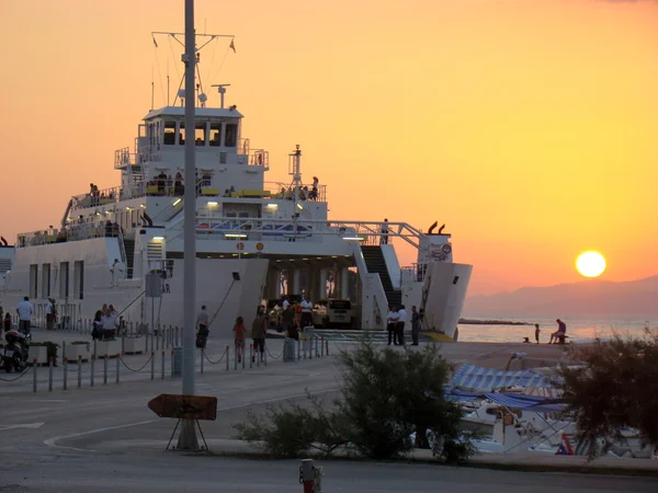 stock image Boat in the Supetar port