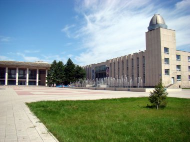 Palace School in the Pavlodar clipart