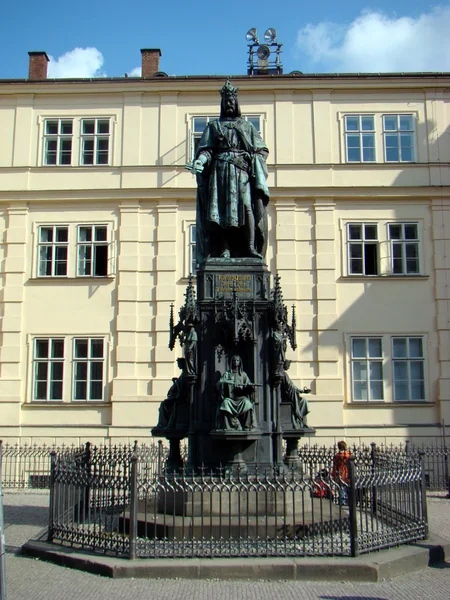 The statue of Charles IV in Prague — Stock Photo, Image