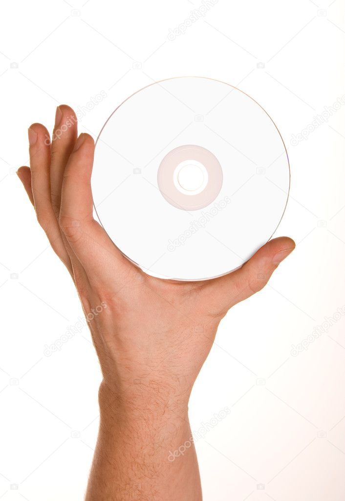 Compact disc in hand