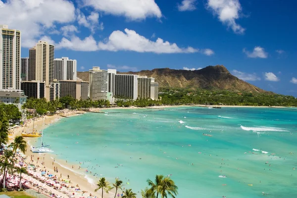Waikiki beach, Hawaï — Stockfoto