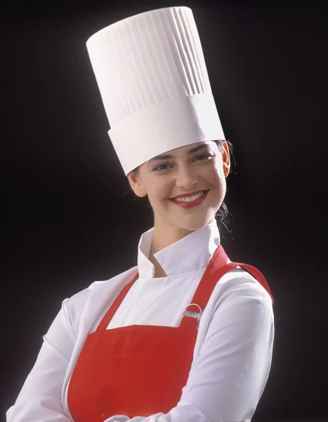 女厨师的肖像 — 图库照片