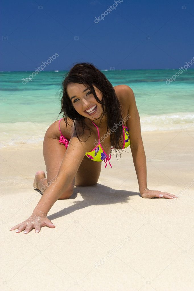 Teenager im Bikini Stock Photo