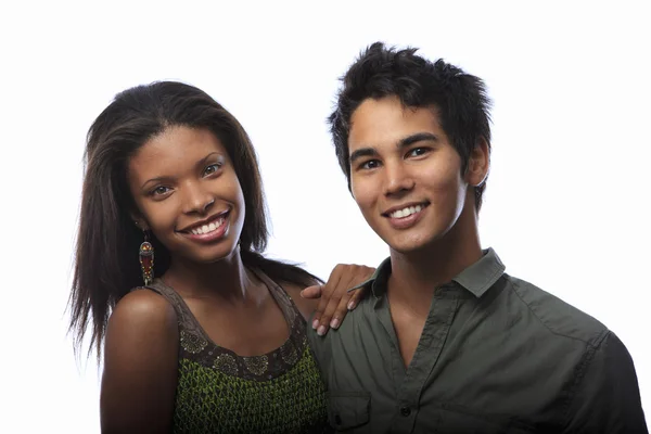 Portrait of a young mixed couple — Stock Photo, Image
