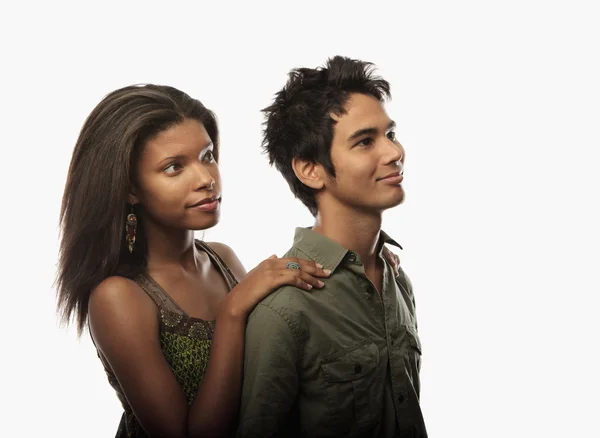 Portrait of a young mixed couple — Stock Photo, Image