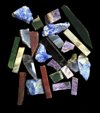 Pieses of semiprecious gems clipart