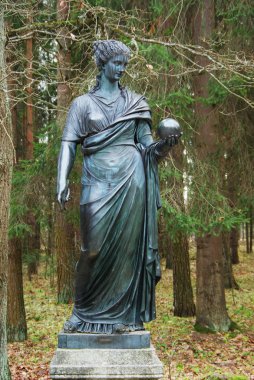 Statue of the muse of poetry clipart