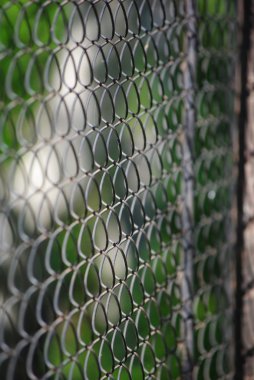 Chain link rusty fence clipart