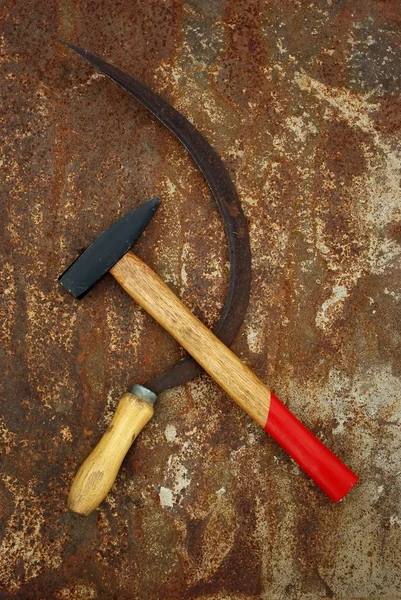 The soviet symbol sickle and hammer — Stock Photo, Image