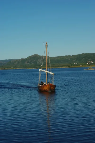 Replica of ancient viking boat — Stock Photo, Image