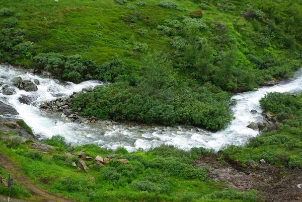 stock image Mountain river with waterfall in Norway