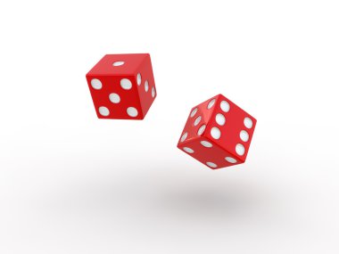 Red casino dices clipart