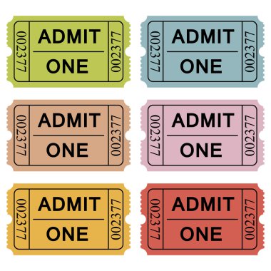 Cinema tickets illustration clipart