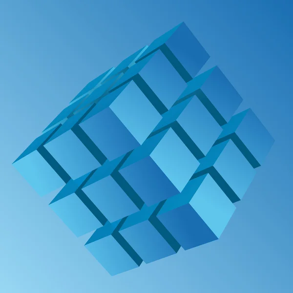 Tredimensionella kuber — Stock vektor
